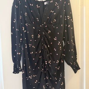 Thakoon Black Floral Long Sleeve Dress